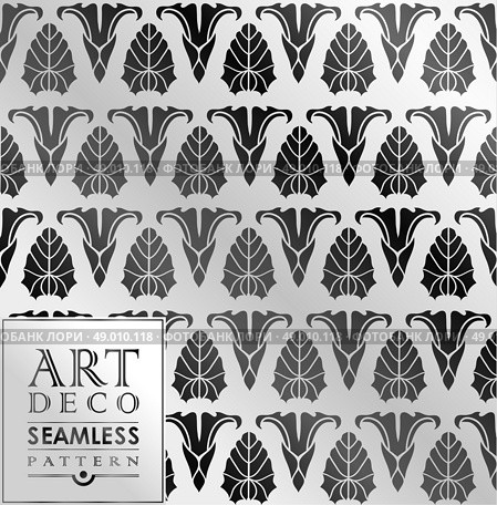 Art Deco vintage wallpaper pattern can be used for invitation, congratulation. Стоковая иллюстрация, агентство Ingram Publishing / Фотобанк Лори