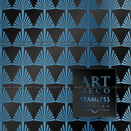 Art Deco vintage wallpaper pattern can be used for invitation, congratulation. Стоковая иллюстрация, агентство Ingram Publishing / Фотобанк Лори