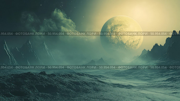 astrobiology emerging planet ai generated. Стоковое AI-изображение, AI-художник Vectorwin / Фотобанк Лори