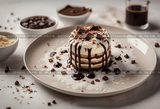 Australian Lamington Sponge Cakes. Стоковое AI-изображение, AI-художник Ирина Старикова / Фотобанк Лори