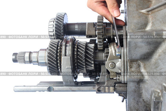 auto gearbox service on isolated background. Стоковое фото, агентство Ingram Publishing / Фотобанк Лори