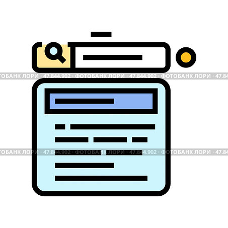 autocomplete nlp color icon vector illustration. Стоковая иллюстрация, иллюстратор Vectorwin / Фотобанк Лори