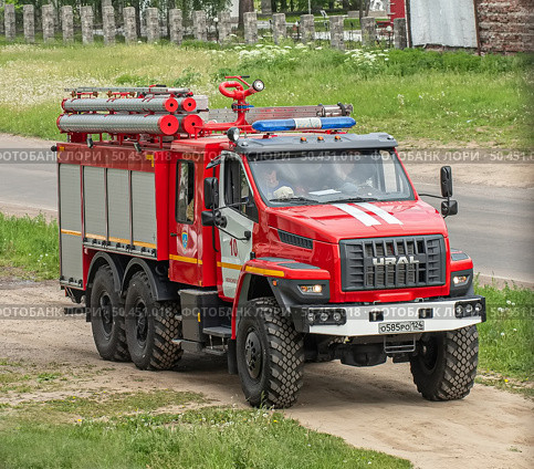 Автомобиль Пожарный Урал-4320, Урал NEXT Российский крупнотоннажный грузовой автомобиль повышенной проходимости г. Железногорск Красноярский Край. Редакционное фото, фотограф Анатолий Володин / Фотобанк Лори