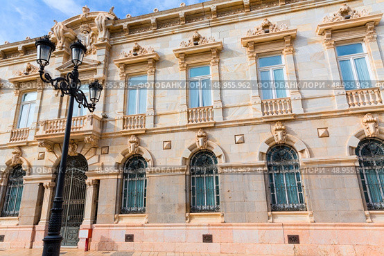 Ayuntamiento de Cartagena city hall at Murcia Spain. Стоковое фото, агентство Ingram Publishing / Фотобанк Лори
