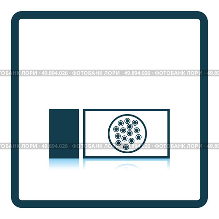 Bacterium glass icon. Shadow reflection design. Vector illustration. Стоковая иллюстрация, агентство Ingram Publishing / Фотобанк Лори