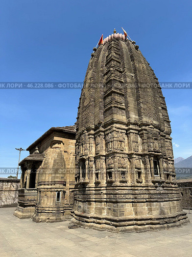 Baijnath Temple, built in early 13th century. Lord Shiva stone temple in Himachal Pradesh, India. Стоковое фото, фотограф Лариса Потехина / Фотобанк Лори