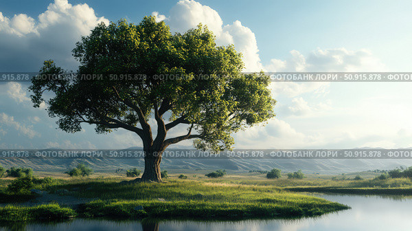 balance peaceful tree ai generated. Стоковое AI-изображение, AI-художник Vectorwin / Фотобанк Лори