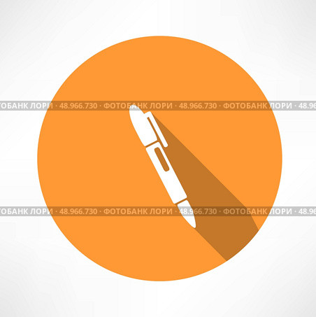 ballpoint pen icon. Flat modern style vector illustration . Стоковая иллюстрация, агентство Ingram Publishing / Фотобанк Лори
