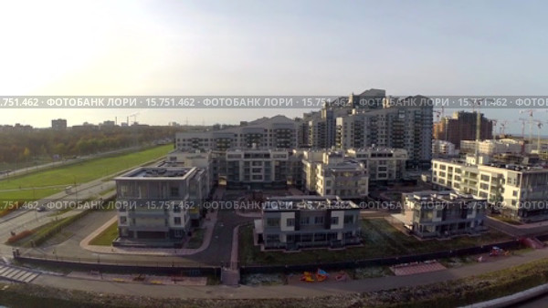 Балтийская жемчужина, новостройки, район Петербурга, аэросъемка (2015 год). Редакционное видео, видеограф Всеволод / Фотобанк Лори