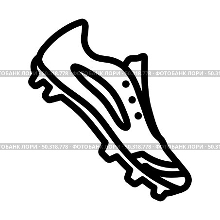 Baseball Boot Icon. Editable Bold Outline Design. Vector Illustration. Стоковая иллюстрация, агентство Ingram Publishing / Фотобанк Лори