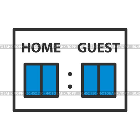 Baseball Scoreboard Icon. Editable Bold Outline With Color Fill Design. Vector Illustration. Стоковая иллюстрация, агентство Ingram Publishing / Фотобанк Лори