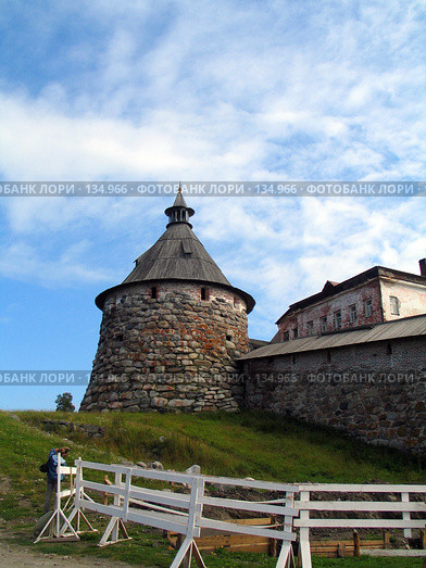 Башня Соловецкого монастыря (2007 год). Редакционное фото, фотограф Ярослава Синицына / Фотобанк Лори