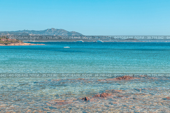 Beach in Costa Smeralda. Стоковое фото, фотограф Татьяна  Бральнина / Фотобанк Лори
