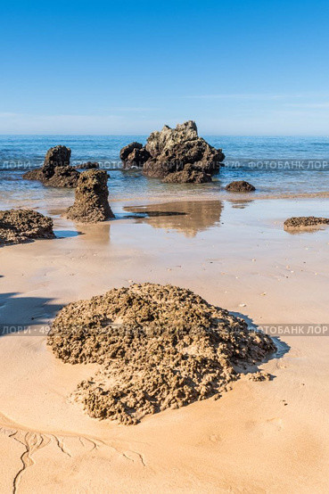 Beach of Praia da Rocha, in the Algarve, Portugal. Стоковое фото, агентство Ingram Publishing / Фотобанк Лори