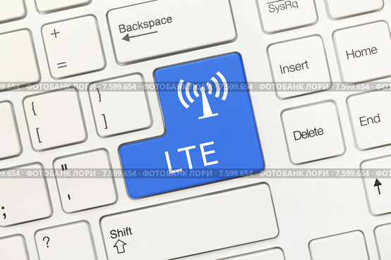 Белая концептуальная клавиатура - Клавиша "LTE" Стоковое фото, фотограф Самохвалов Артем / Фотобанк Лори