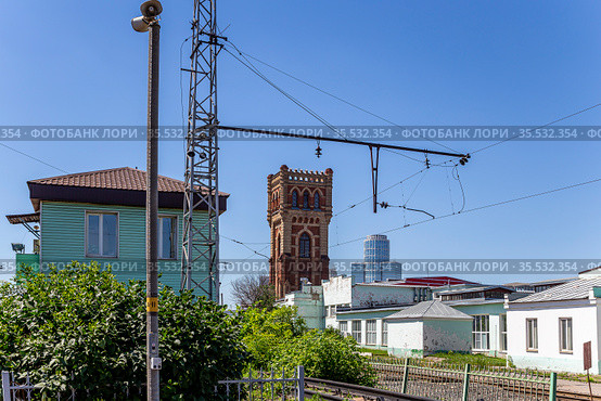 Belorussky railway station-- is one of the nine main railway stations in Moscow, Russia. It was opened in 1870 and rebuilt in its current form in 1907-1912 (2015 год). Редакционное фото, фотограф Владимир Журавлев / Фотобанк Лори
