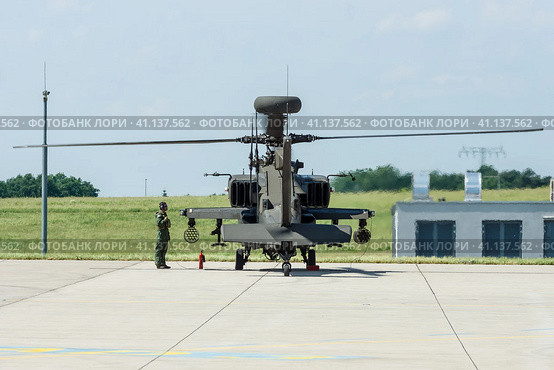 BERLIN, GERMANY - JUNE 03, 2016: Attack helicopter Airbus Helicopters Tiger. German Army. Exhibition ILA Berlin Air Show 2016. Редакционное фото, фотограф Sergey Kohl / Фотобанк Лори