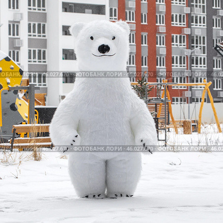 Big Polar Bear - Animated Entertainment Costume. Стоковое фото, фотограф Андрей Аркуша / Фотобанк Лори