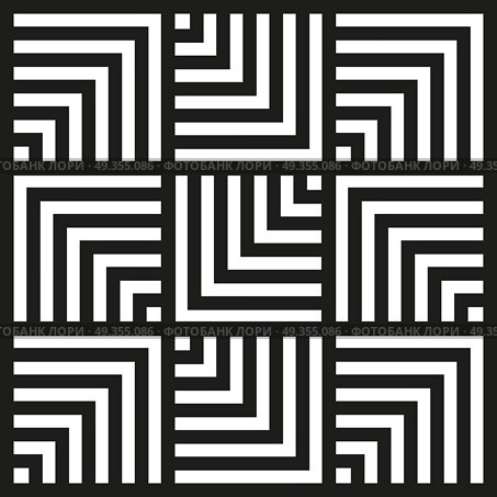 Big square chevron pattern background. Vintage retro vector design element. Стоковое фото, агентство Ingram Publishing / Фотобанк Лори