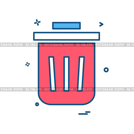 Bin  dustbin  full  garbage  recycle trash icon vector design. Стоковая иллюстрация, агентство Ingram Publishing / Фотобанк Лори