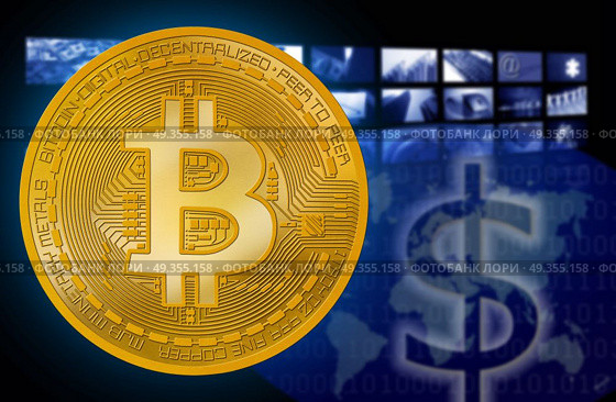 Bitcoin BTC against dollar USD symbol. Bitcoin BTC against dollar USD symbol cryptocurrency background of my own copyright. Стоковое фото, агентство Ingram Publishing / Фотобанк Лори