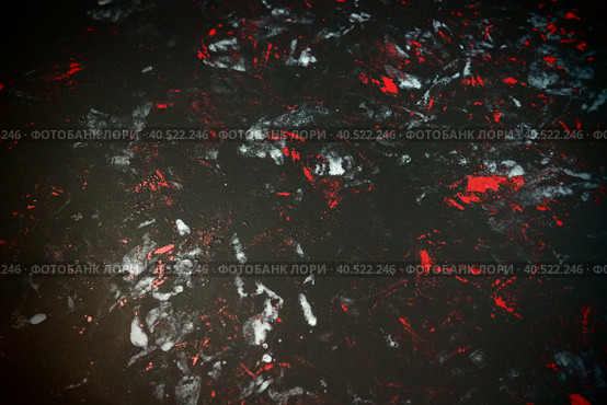 Black background with red, white, gray and blue strokes, dashes, stains and scuffs. A ray of light. Стоковое фото, фотограф Юлия Петровская / Фотобанк Лори