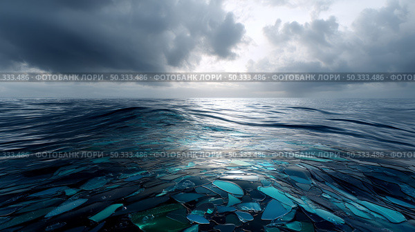 Black crude oil spilled, struggling to clean up a devastating oil spill from a tanker, nature ruined by human negligence. A global issue, threatening ocean wildlife and calling for urgent action to protect the environment. Стоковое AI-изображение, AI-художник ALLA YURTAYEVA / Фотобанк Лори
