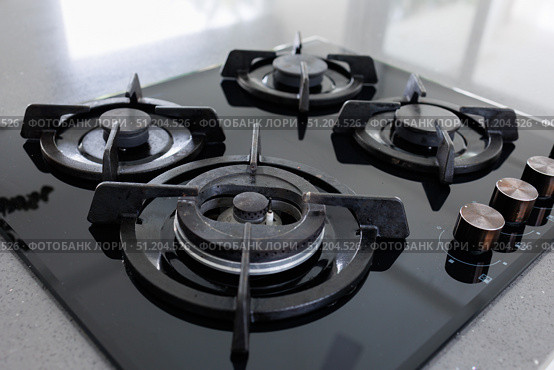 Black gas cooking zone. Стоковое фото, фотограф Акимова Надежда / Фотобанк Лори