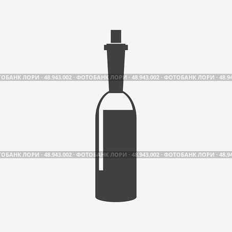 black glossy wine bottles with highlight. Стоковая иллюстрация, агентство Ingram Publishing / Фотобанк Лори
