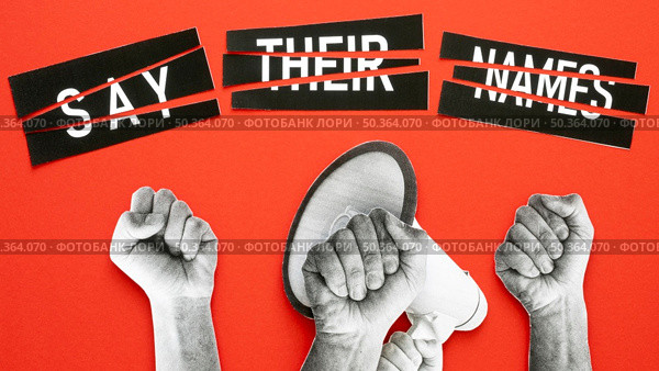 black lives matter protesting concept. Стоковое фото, агентство Ingram Publishing / Фотобанк Лори