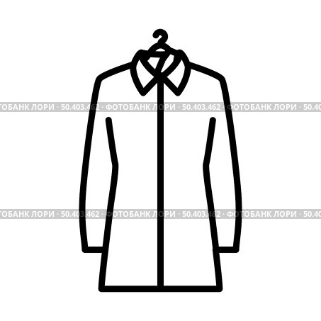 Blouse On Hanger With Sale Tag Icon. Bold outline design with editable stroke width. Vector Illustration. Стоковая иллюстрация, агентство Ingram Publishing / Фотобанк Лори