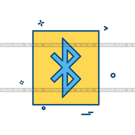 Bluetooth icon design vector. Стоковая иллюстрация, агентство Ingram Publishing / Фотобанк Лори