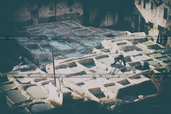 blur in morocco africa the antique tannery near the medina . Стоковое фото, агентство Ingram Publishing / Фотобанк Лори