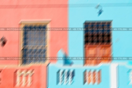 blur in south africa cape town    bo kaap architecture   like   texture background. Стоковое фото, агентство Ingram Publishing / Фотобанк Лори