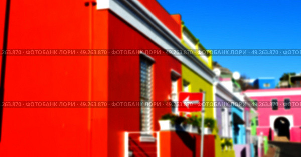 blur in south africa cape town    bo kaap architecture   like   texture background. Стоковое фото, агентство Ingram Publishing / Фотобанк Лори