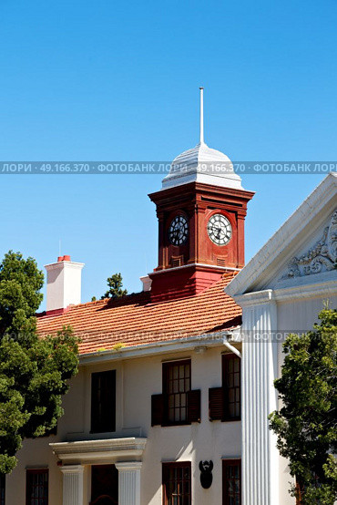blur  in south africa  old  church  in city center of reinet graaf and religion building. Стоковое фото, агентство Ingram Publishing / Фотобанк Лори