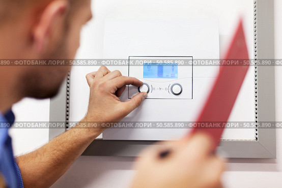 Boiler, home, plumber. Стоковое фото, агентство Ingram Publishing / Фотобанк Лори