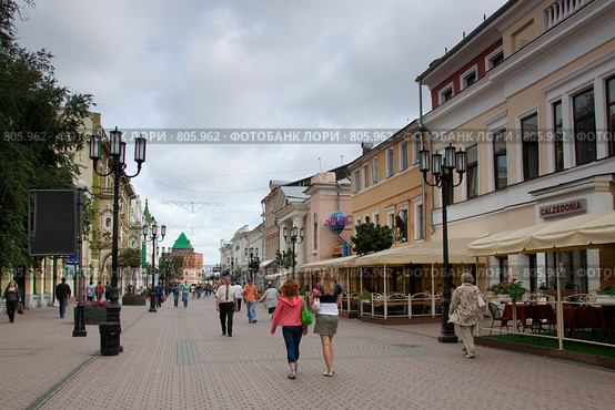 Большая покровская улица нижний новгород (2008 год). Редакционное фото, фотограф Светлана Архи / Фотобанк Лори