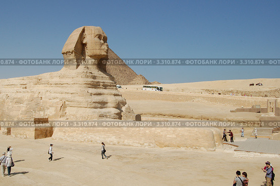 Большой Сфинкс в солнечный день (2010 год). Редакционное фото, фотограф Сыщиков Дмитрий / Фотобанк Лори
