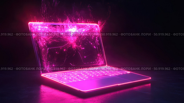 bounce bouncing laptop ai generated. Стоковое AI-изображение, AI-художник Vectorwin / Фотобанк Лори