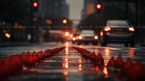 brake red stoplight ai generated. Стоковое AI-изображение, AI-художник Vectorwin / Фотобанк Лори