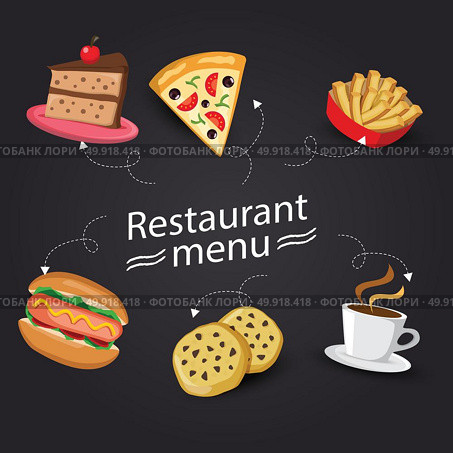 breakfast and luch food menu. Стоковая иллюстрация, агентство Ingram Publishing / Фотобанк Лори