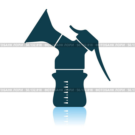 Breast Pump Icon. Shadow Reflection Design. Vector Illustration. Стоковая иллюстрация, агентство Ingram Publishing / Фотобанк Лори