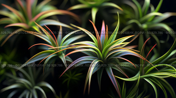 bromeliad air plants ai generated. Стоковое AI-изображение, AI-художник Vectorwin / Фотобанк Лори