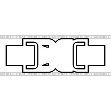 Buckle fastener clasp furniture for clothes system of fast snap join for backpack bag closed contour outline line icon black color vector illustration image thin flat style simple. Buckle fastener clasp furniture for clothes system of fast snap join for backpack bag closed contour outline line icon black color vector illustration image thin flat style. Стоковая иллюстрация, агентство Ingram Publishing / Фотобанк Лори