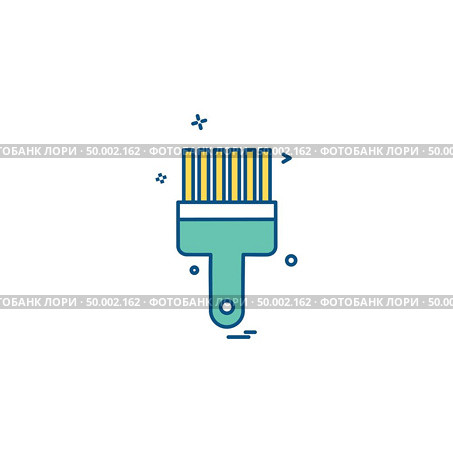 bursh paint icon vector design. Стоковая иллюстрация, агентство Ingram Publishing / Фотобанк Лори