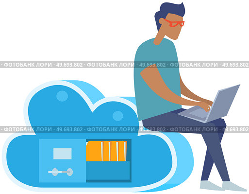 Business technology storage and cloud server service concept with data network internet web connection. Data protection virtual storage design. Cloud computing, cloud backup. Saving information. Business technology storage, cloud server service concept with data network internet web connection. Стоковая иллюстрация, агентство Ingram Publishing / Фотобанк Лори