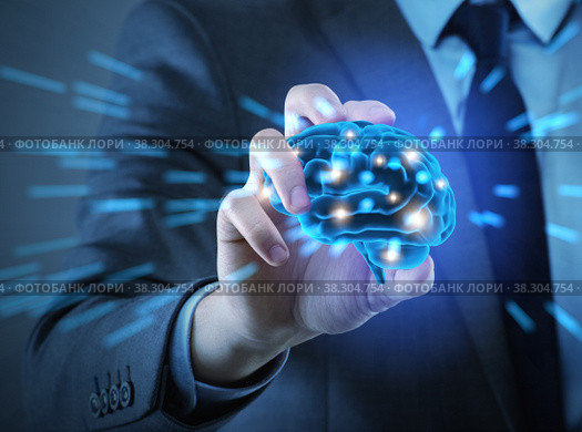 Businessman in artificial intelligence concept. Стоковое фото, фотограф Elnur / Фотобанк Лори