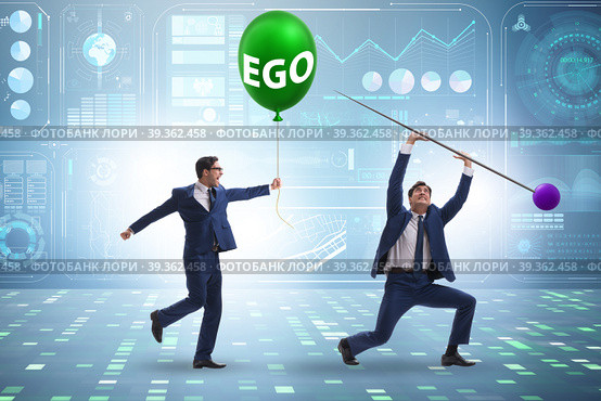 Businessman in excessive ego concept. Стоковое фото, фотограф Elnur / Фотобанк Лори