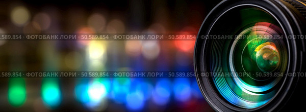 Camera lens with lense reflections.. objective. Стоковое фото, агентство Ingram Publishing / Фотобанк Лори